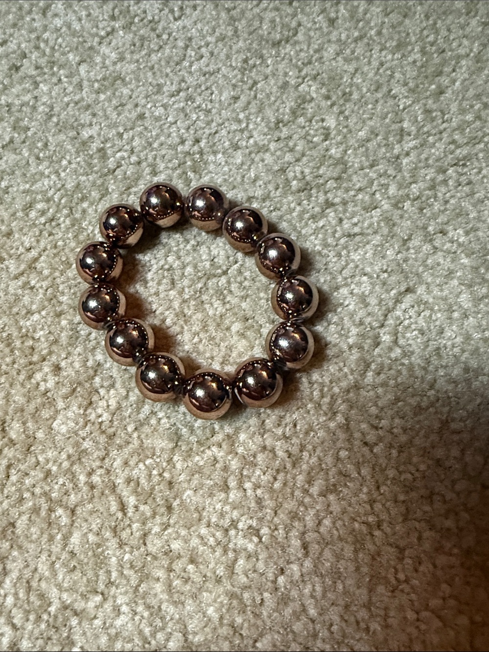 Rose Gold Beaded Stretch Bracelet - Women Jewelry